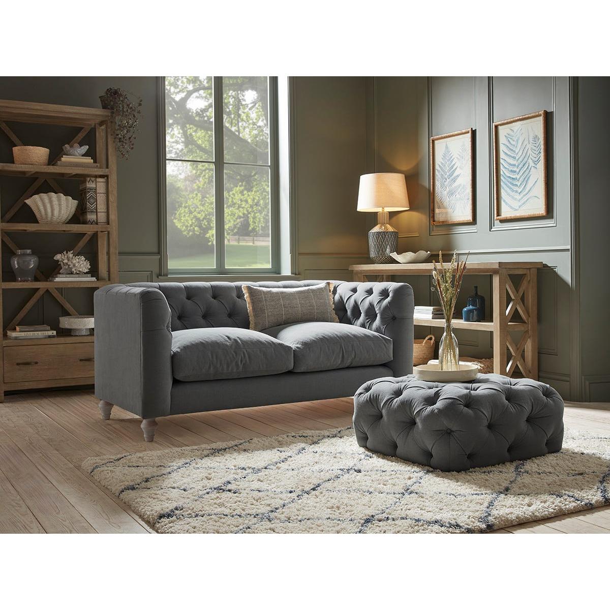 Sarnia Three Seater Sofa – Navy Opulent Cotton Velvet – image 2