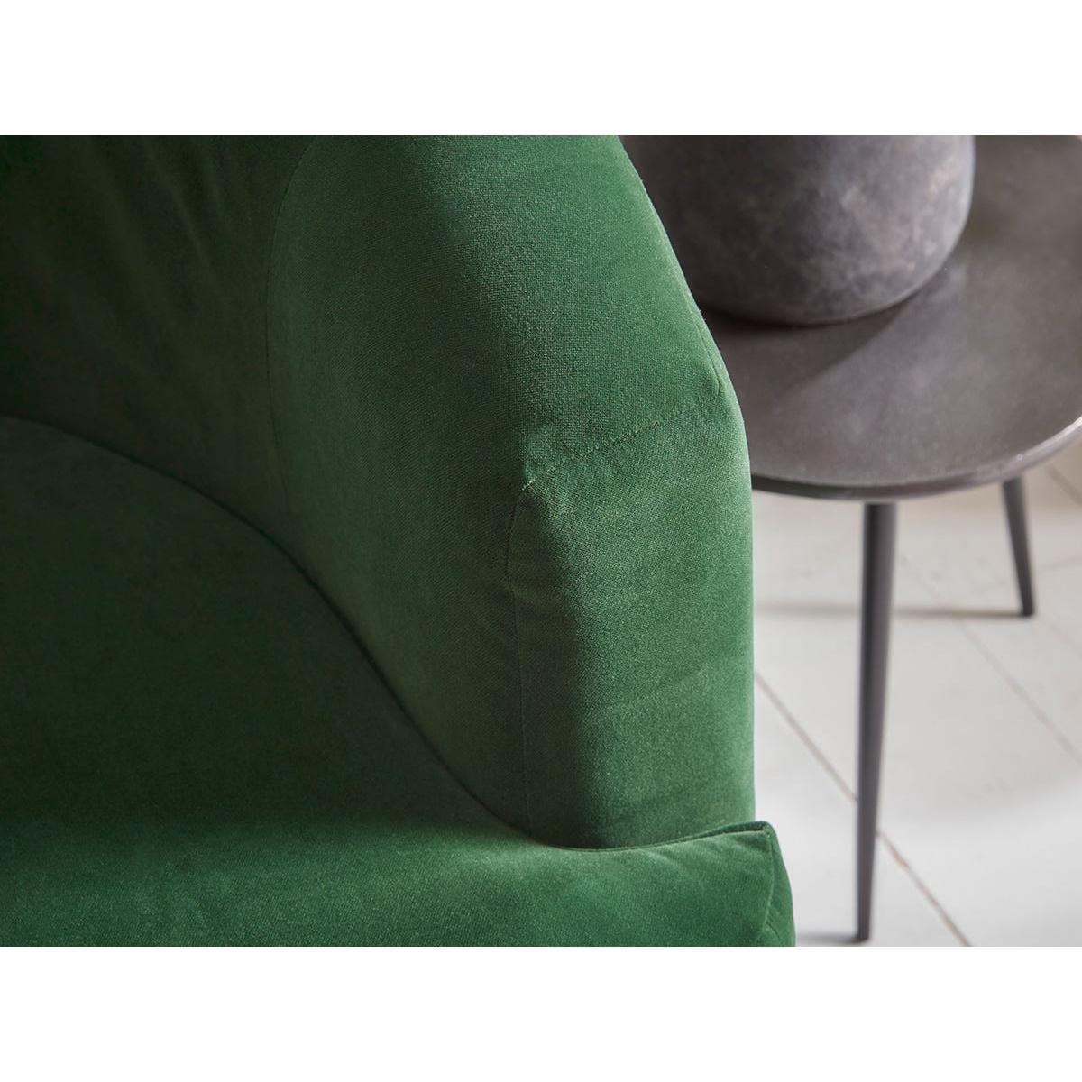 Lulea Two Seater Sofa – Deep Cyan Opulent Cotton Velvet – image 5