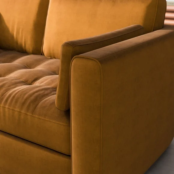 Zoe II Velvet 2 Seater Sofa – image 4