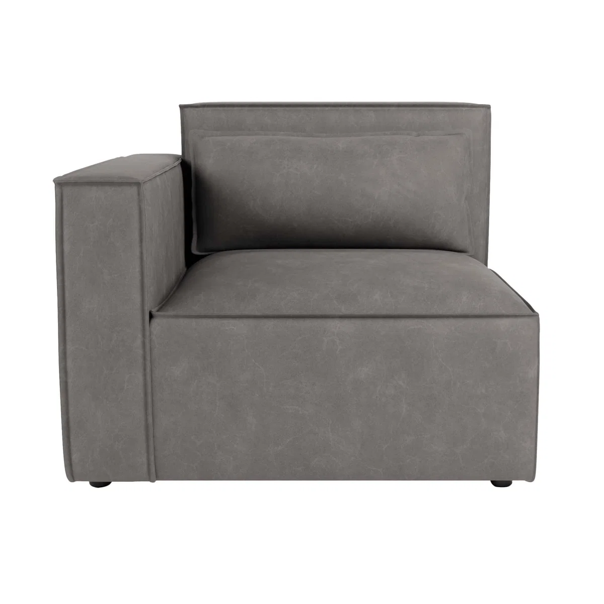 Modular Arne Grey Faux Leather 2 Seater Sofa Grey – image 2