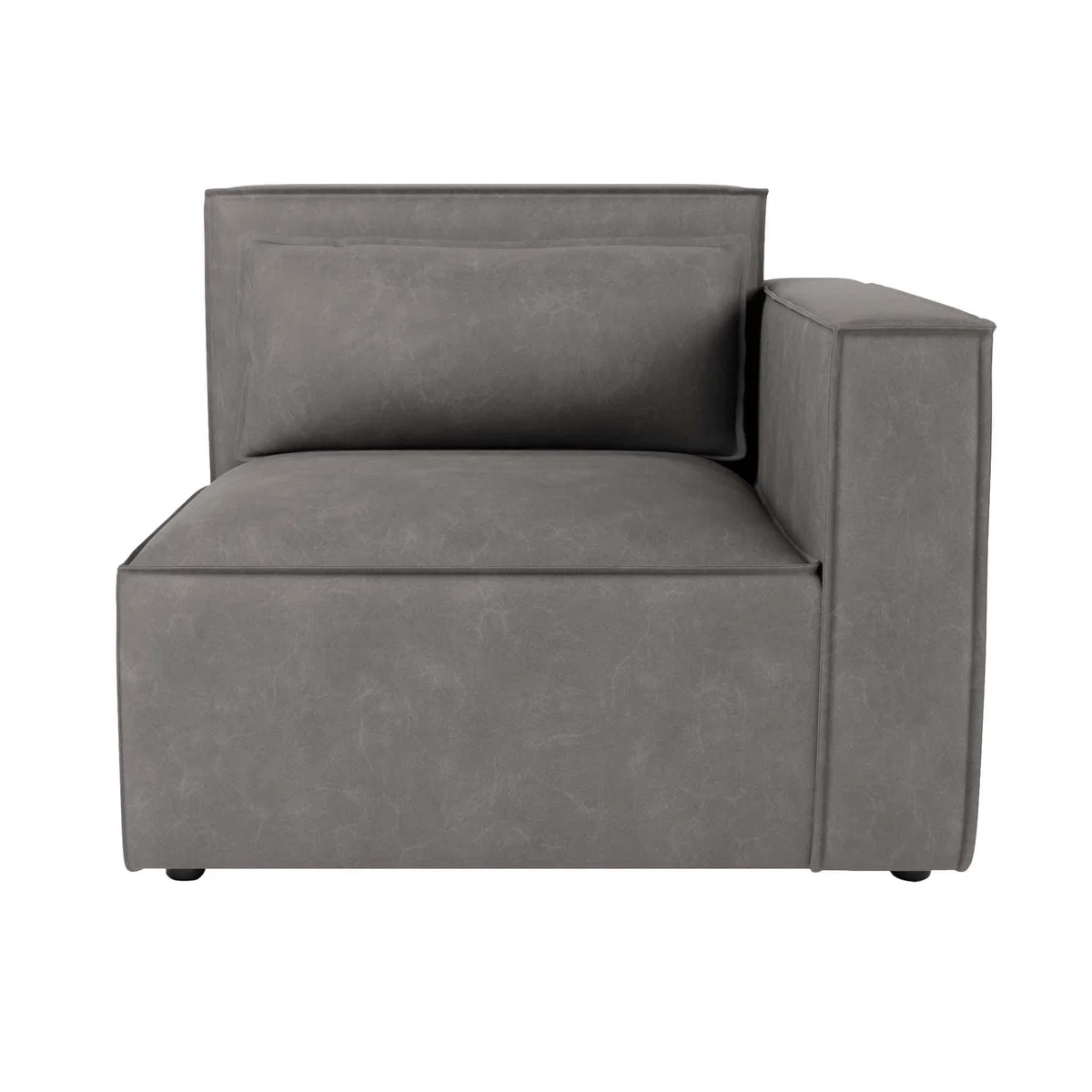 Modular Arne Grey Faux Leather 2 Seater Sofa Grey – image 3