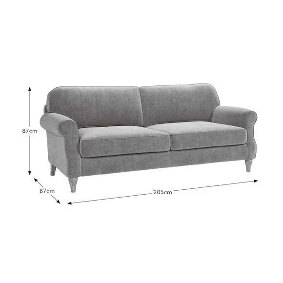 Millie Chenille 3 Seater Sofa – image 9