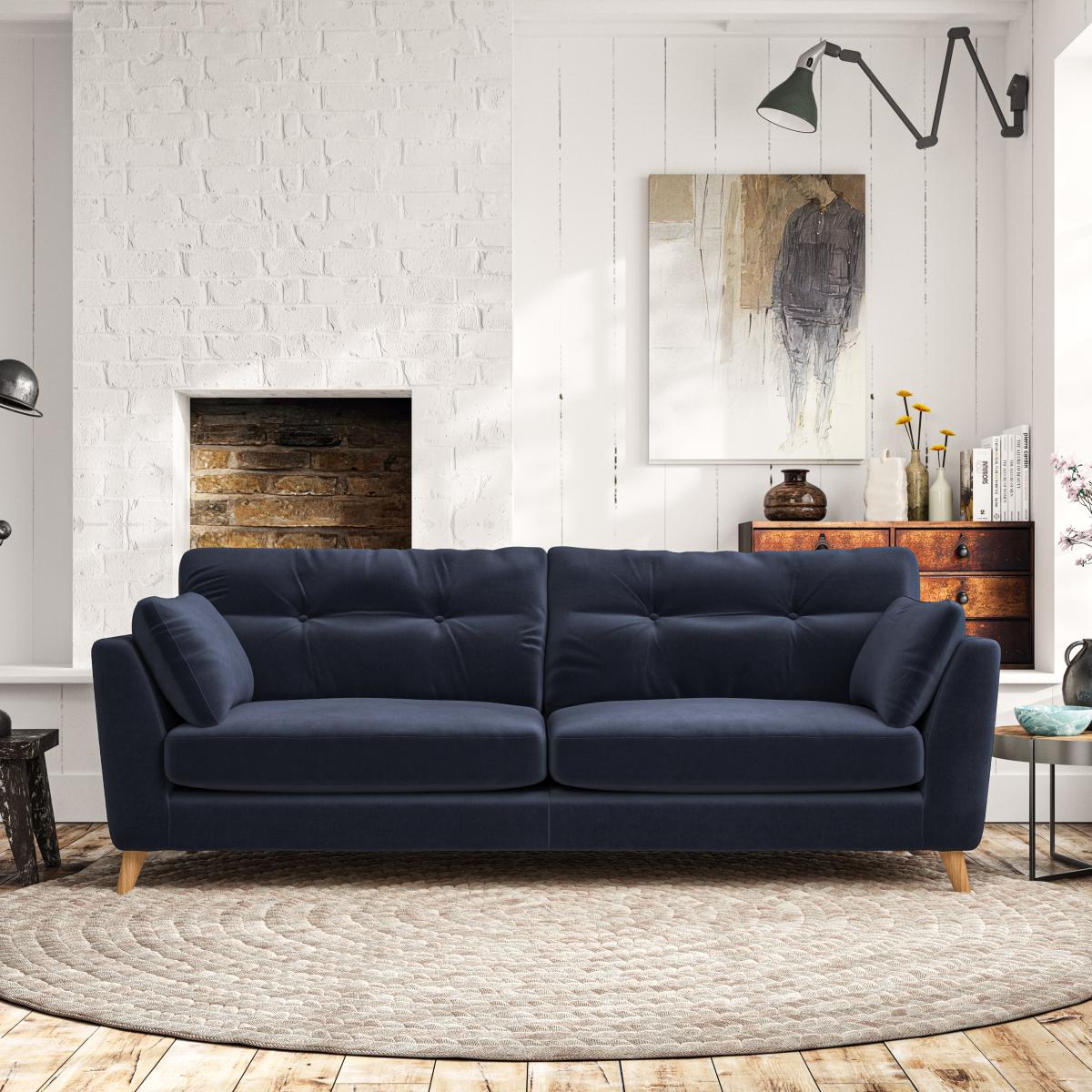 Peyton 4 Seater Sofa House Velvet Luxe Navy – image 2