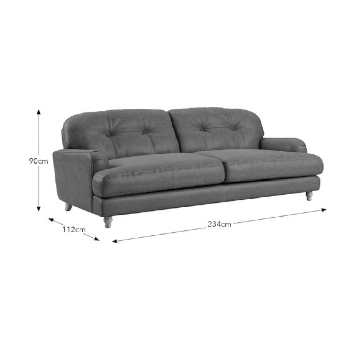 Martha 4 Seater Arizona Faux Leather Sofa – image 9