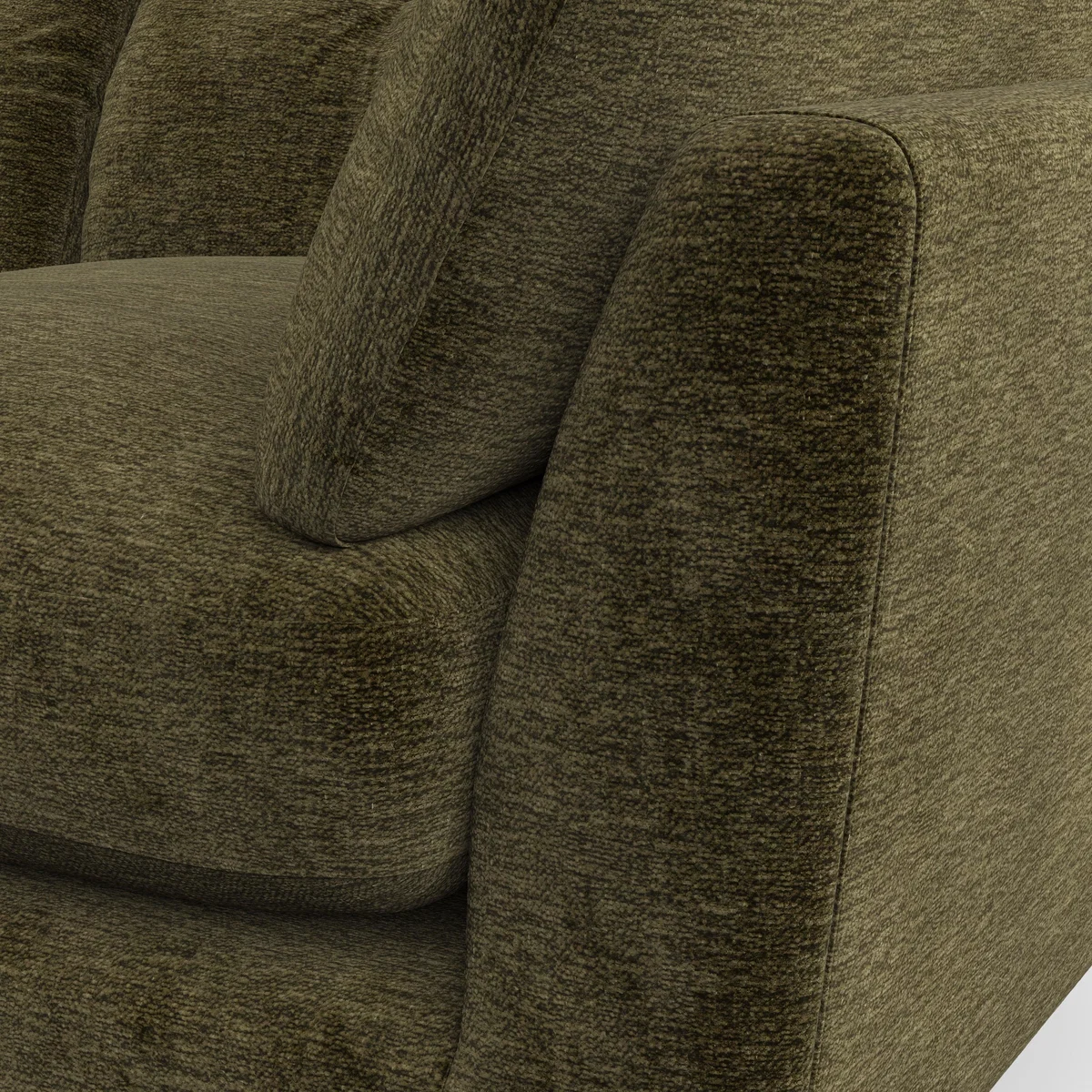 Peyton 3 Seater Sofa Luxury Chenille Olive – image 2