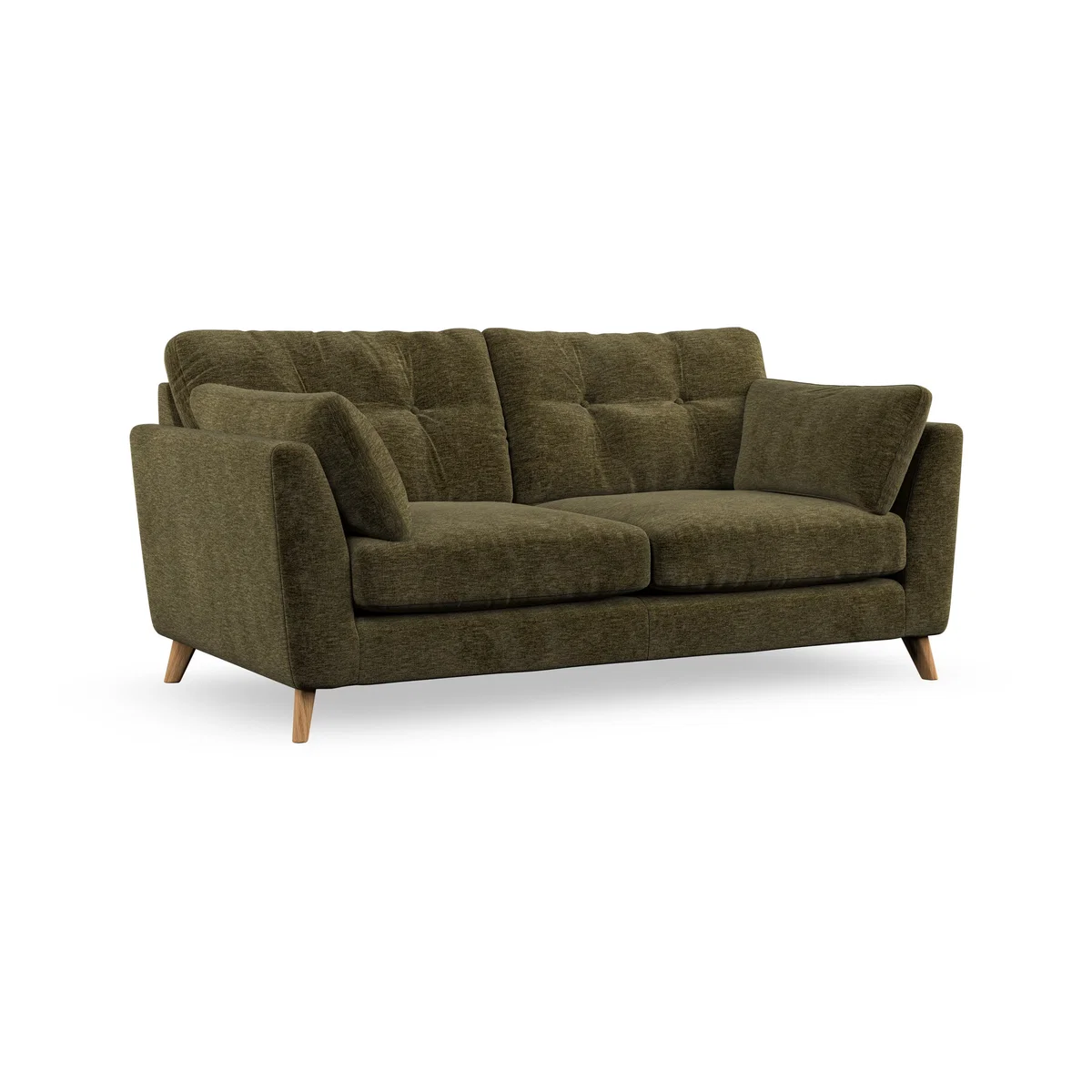 Peyton 3 Seater Sofa Luxury Chenille Olive – image 5