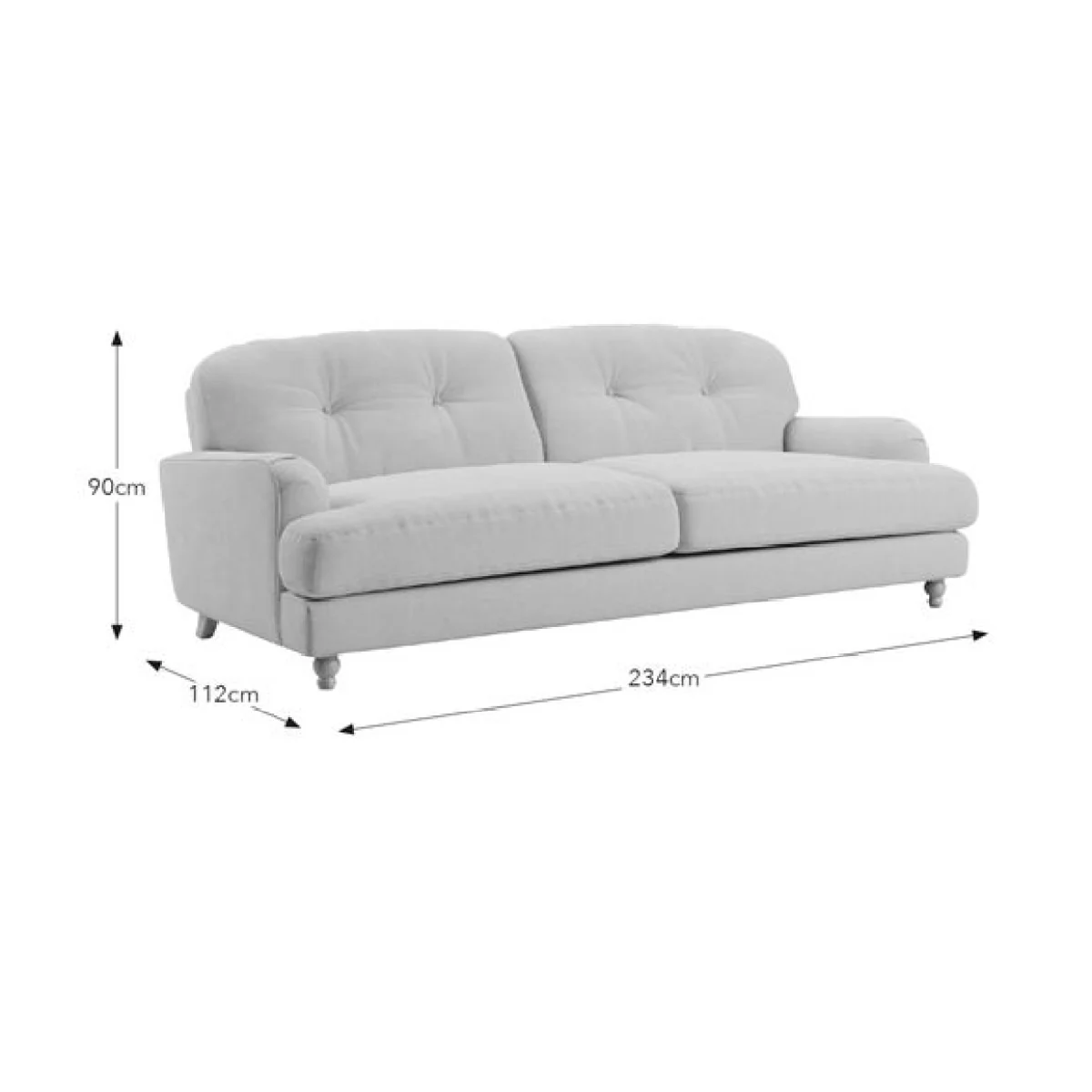 Martha 4 Seater Chenille Soft Texture Sofa – image 9