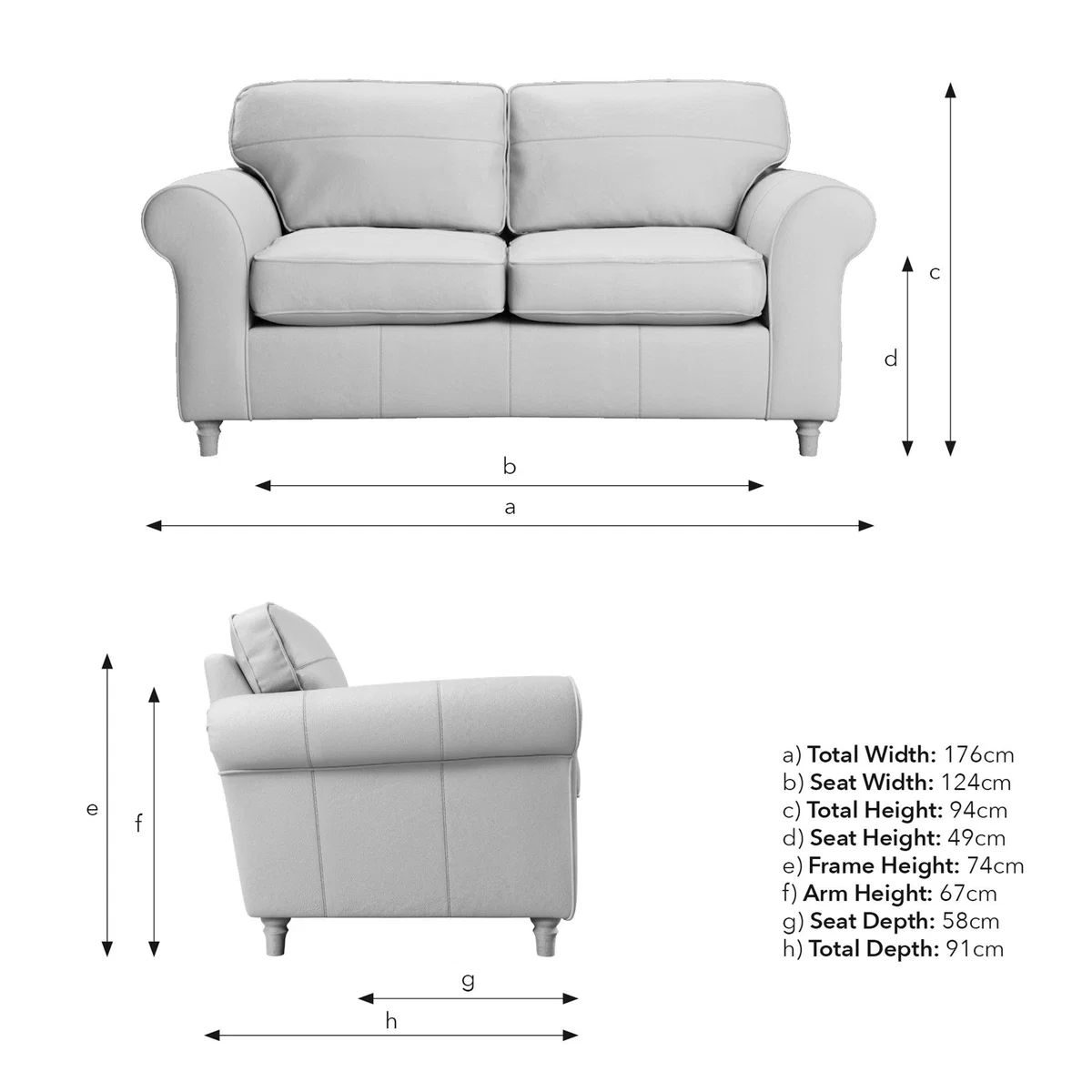 Flori Vintage Leather 2 Seater Sofa – image 9