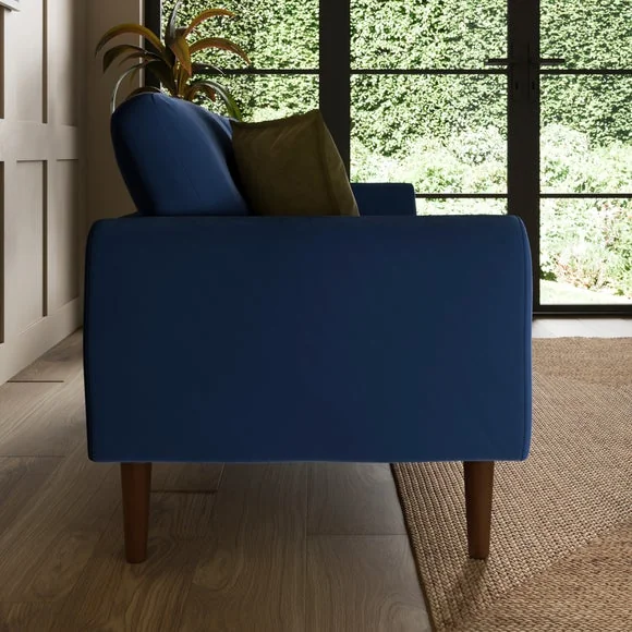 Lola Velvet Curved Arm 3 Seater Sofa – image 3