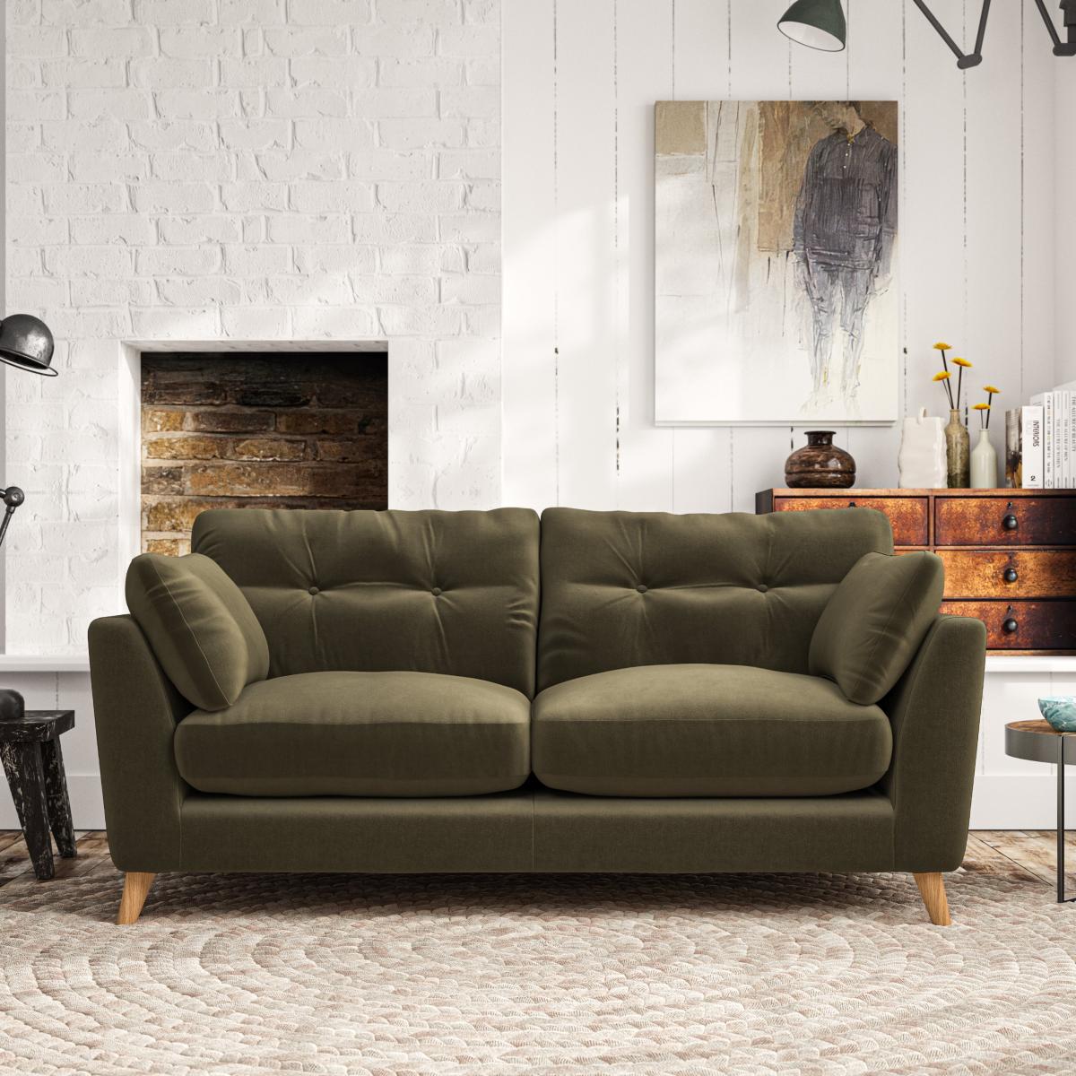 Peyton 3 Seater Sofa House Velvet Olive – image 1