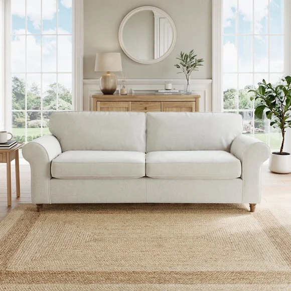 Flori Chenille Soft Texture 4 Seater Sofa – image 1