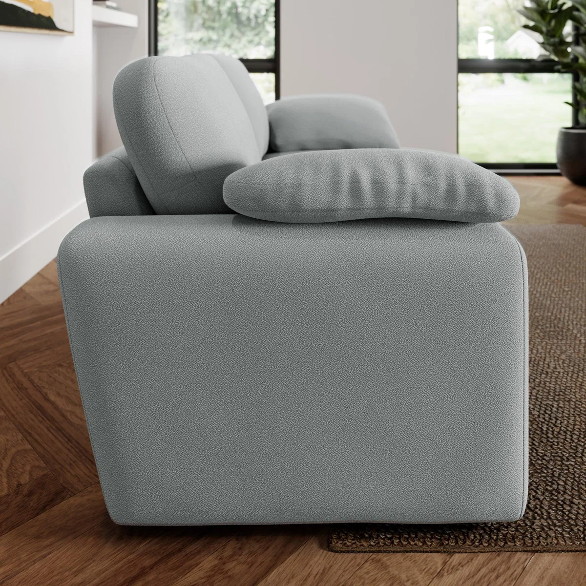 Magnus Cosy Weave 2 Seater Sofa Cosy Weave Grey – image 1