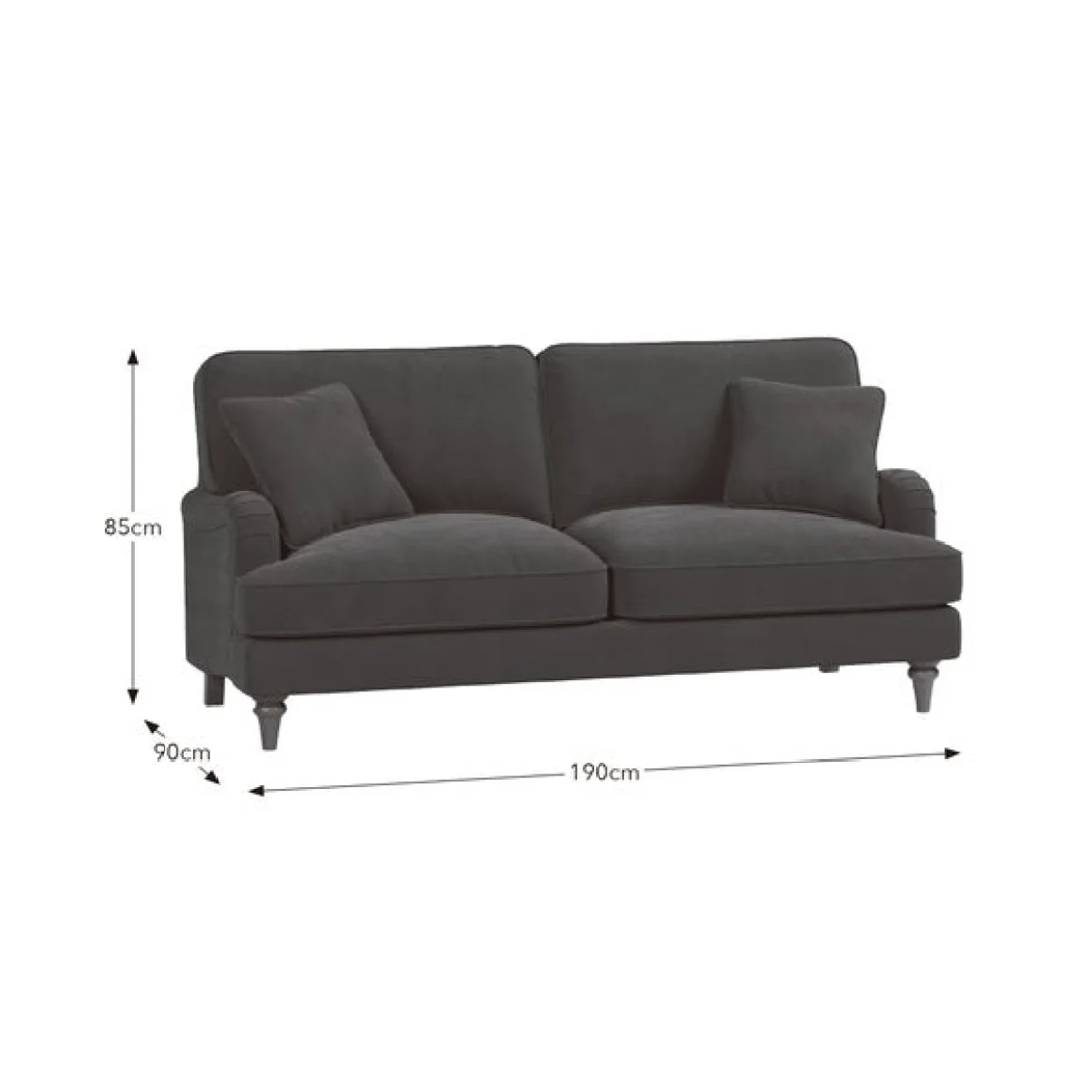 Beatrice II Velvet 3 Seater Sofa – image 9