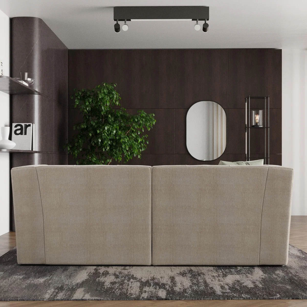 Modular Squish Natural Tonal Chenille 2 Seater Sofa Tonal Chenille Natural – image 2