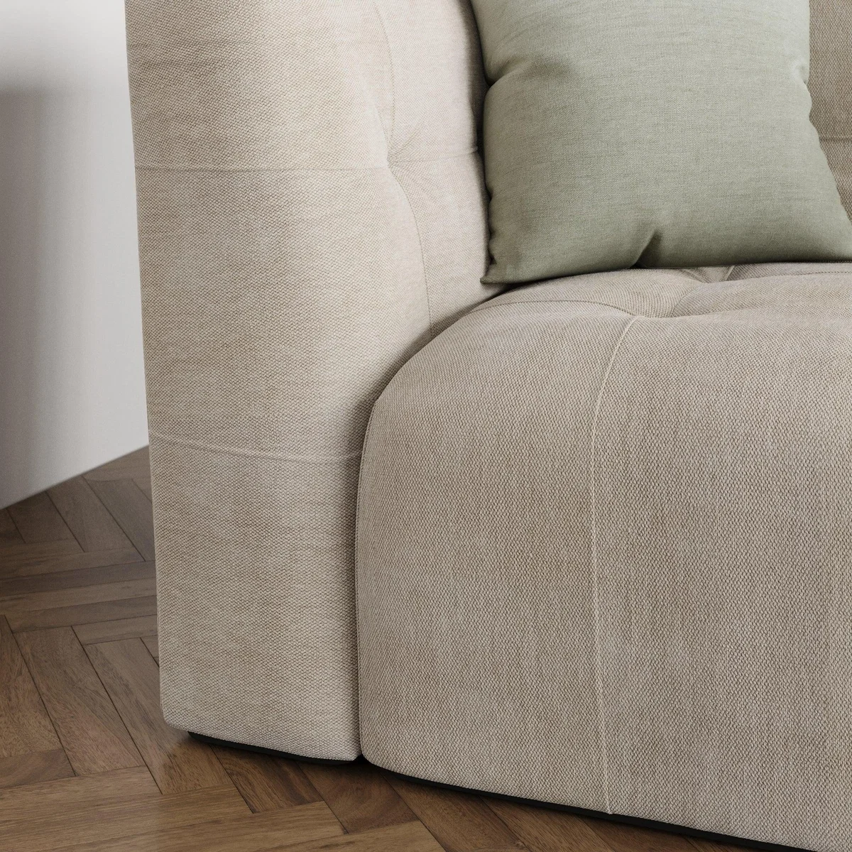 Modular Squish Natural Tonal Chenille 2 Seater Sofa Tonal Chenille Natural – image 4