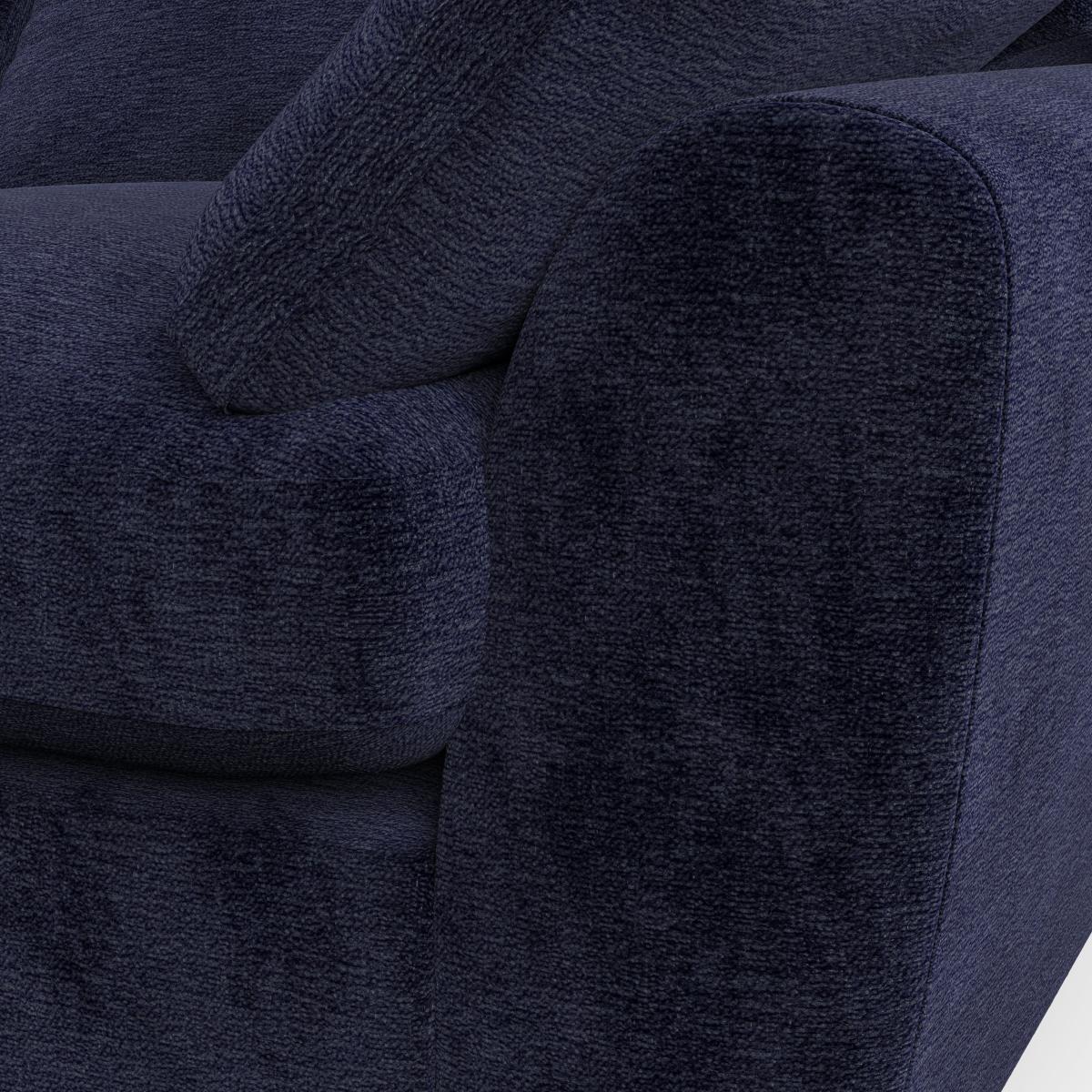 Madison Large 3 Seater Sofa Luxury Chenille Luxe Navy – image 2