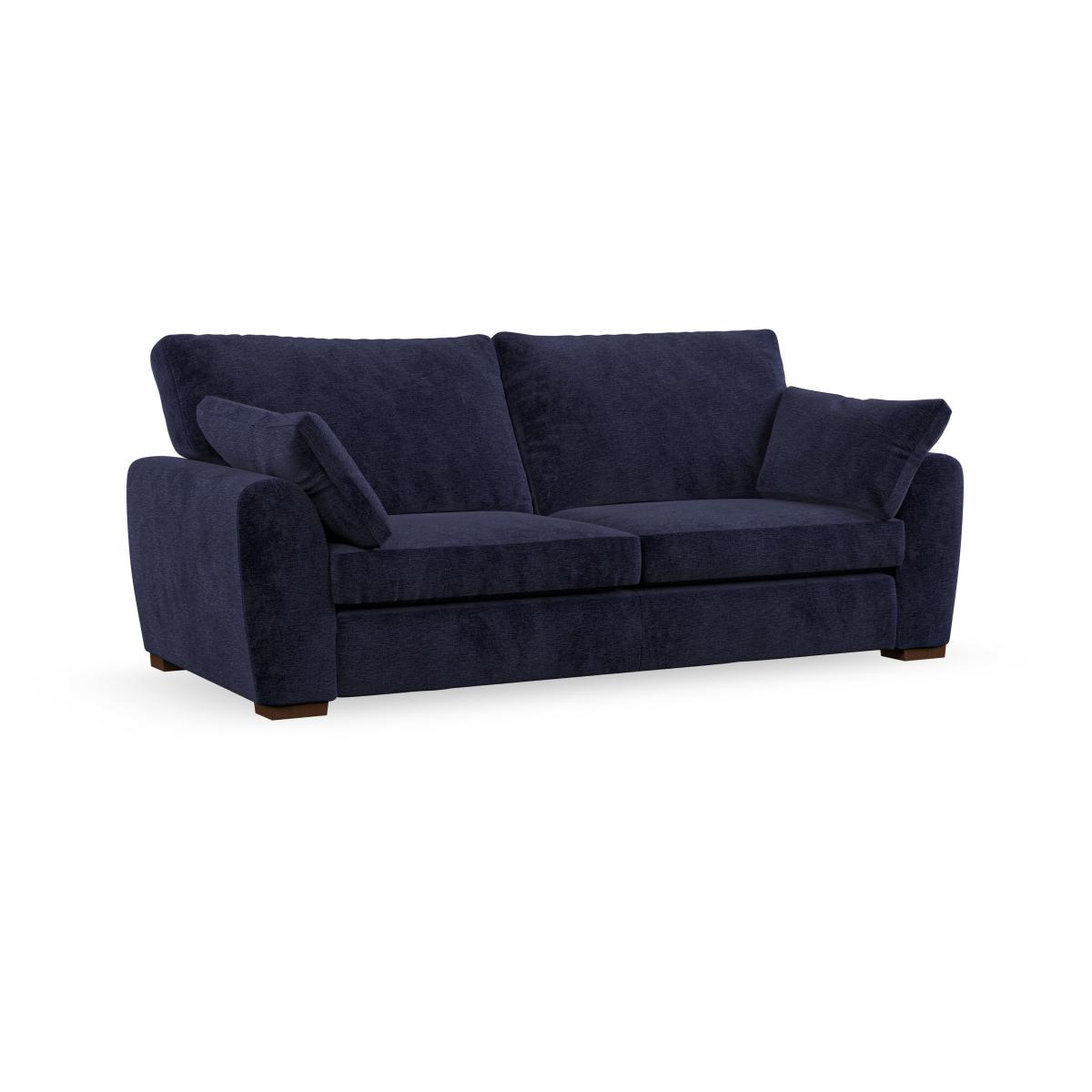 Madison Large 3 Seater Sofa Luxury Chenille Luxe Navy – image 5