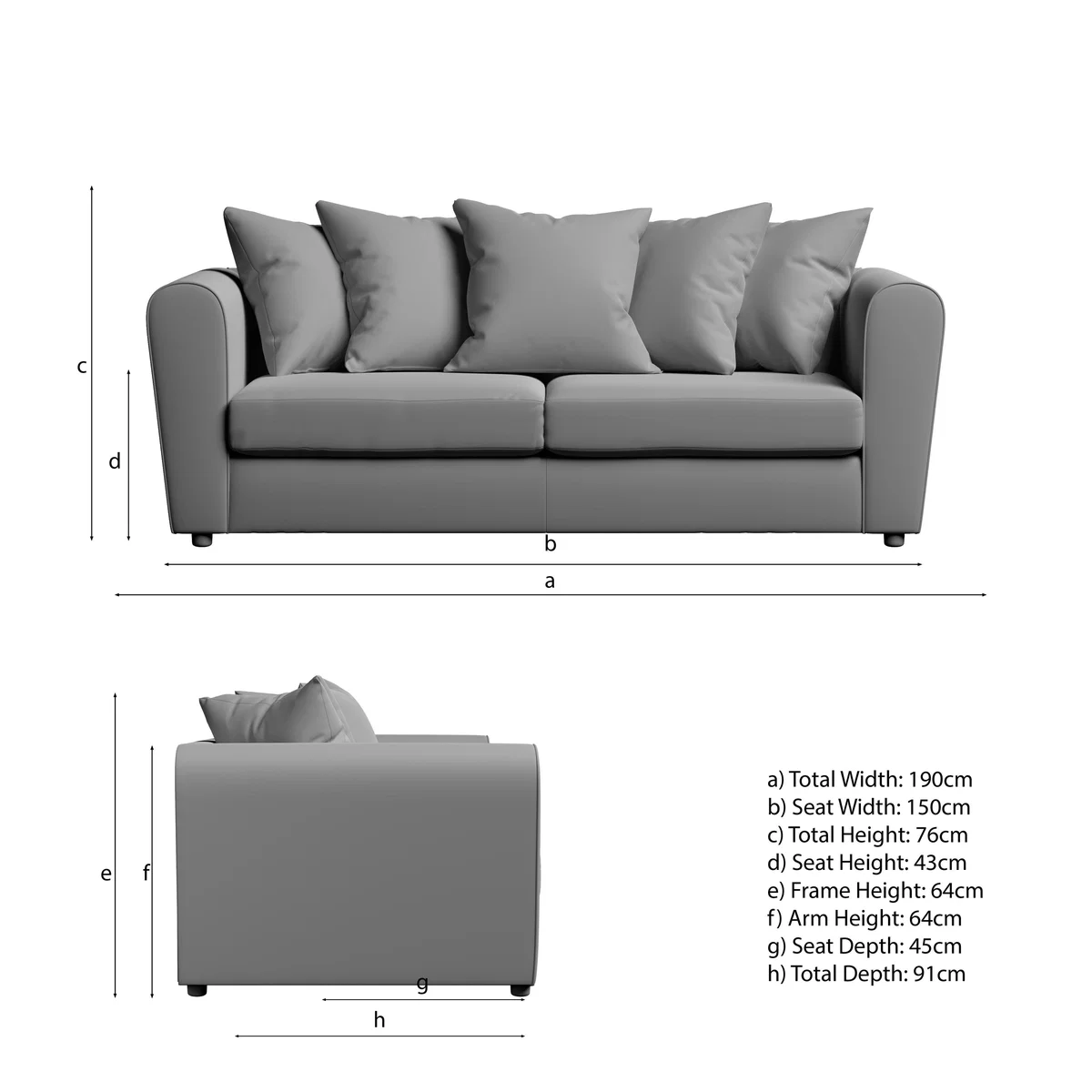 Return - Blake Curved Arm Opulent Velvet 3 Seater Sofa, Navy – image 9