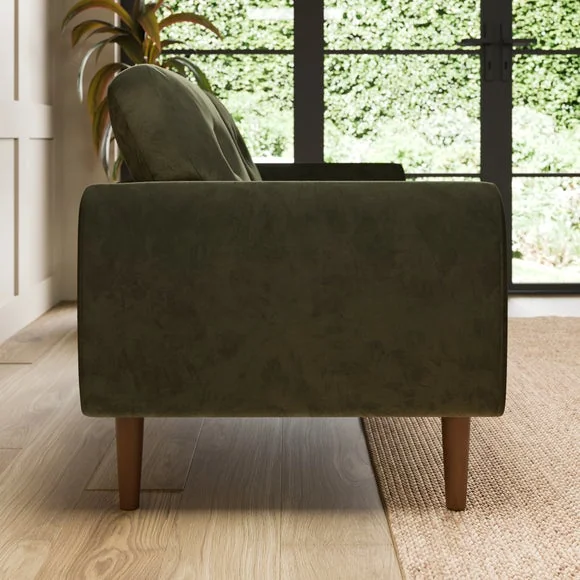 Lola Velvet Curved Arm 2 Seater Sofa – image 3
