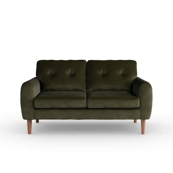 Lola Velvet Curved Arm 2 Seater Sofa – image 7