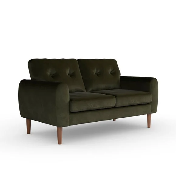 Lola Velvet Curved Arm 2 Seater Sofa – image 8