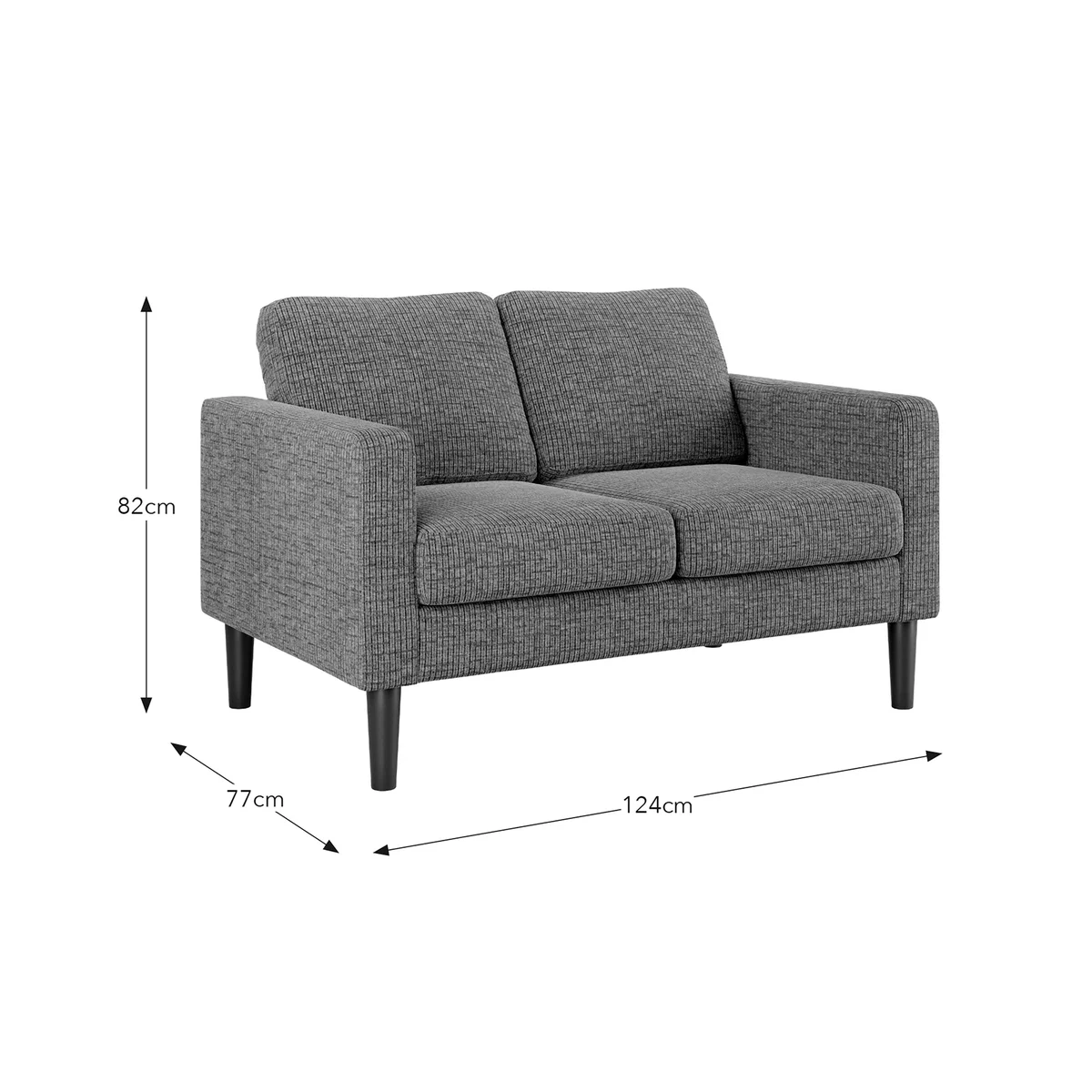 Jacob Corduroy Small 2 Seater Sofa Terracotta – image 7