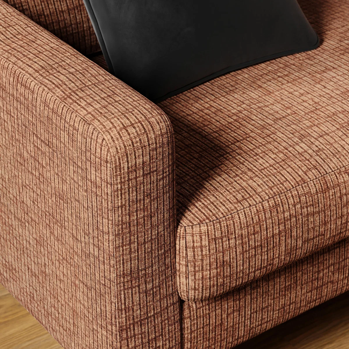Jacob Corduroy Small 2 Seater Sofa Terracotta – image 1
