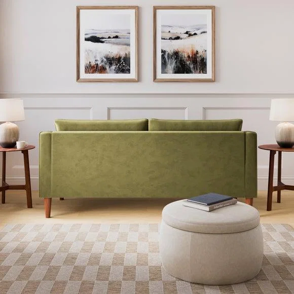 Hugo Velvet 3 Seater Sofa – image 3