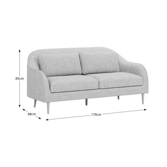 Jessie Flatweave Compact 3 Seater Sofa – image 8