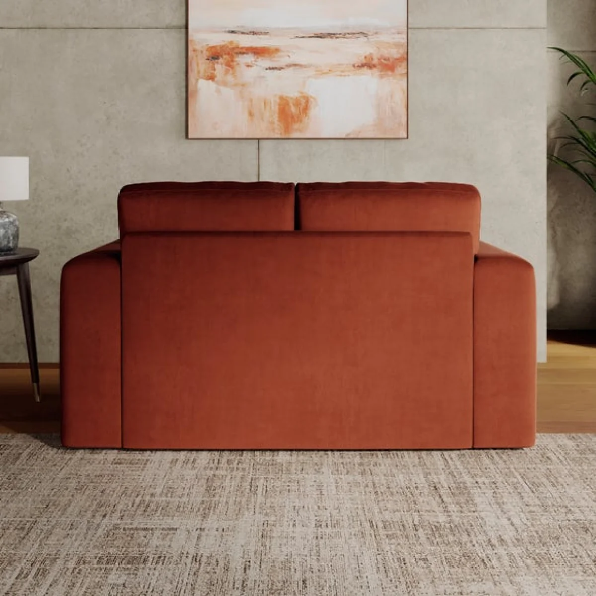 Abel Matte Velvet 2 Seater Sofa – image 2