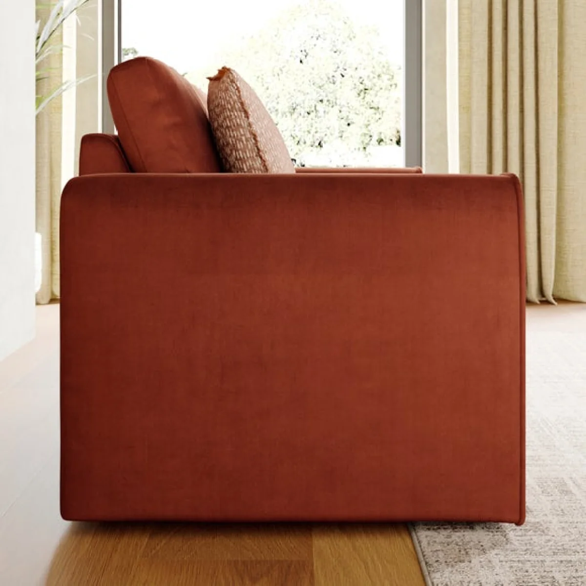 Abel Matte Velvet 2 Seater Sofa – image 3