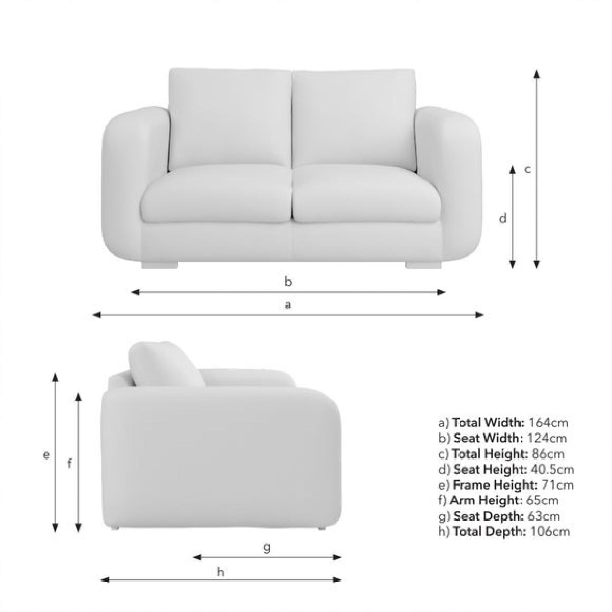 Luca Soft Chenille 2 Seater Sofa – image 9
