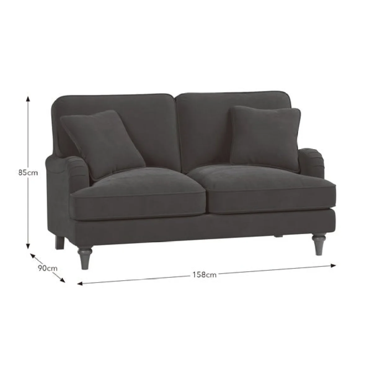 Beatrice II Velvet 2 Seater Sofa – image 9