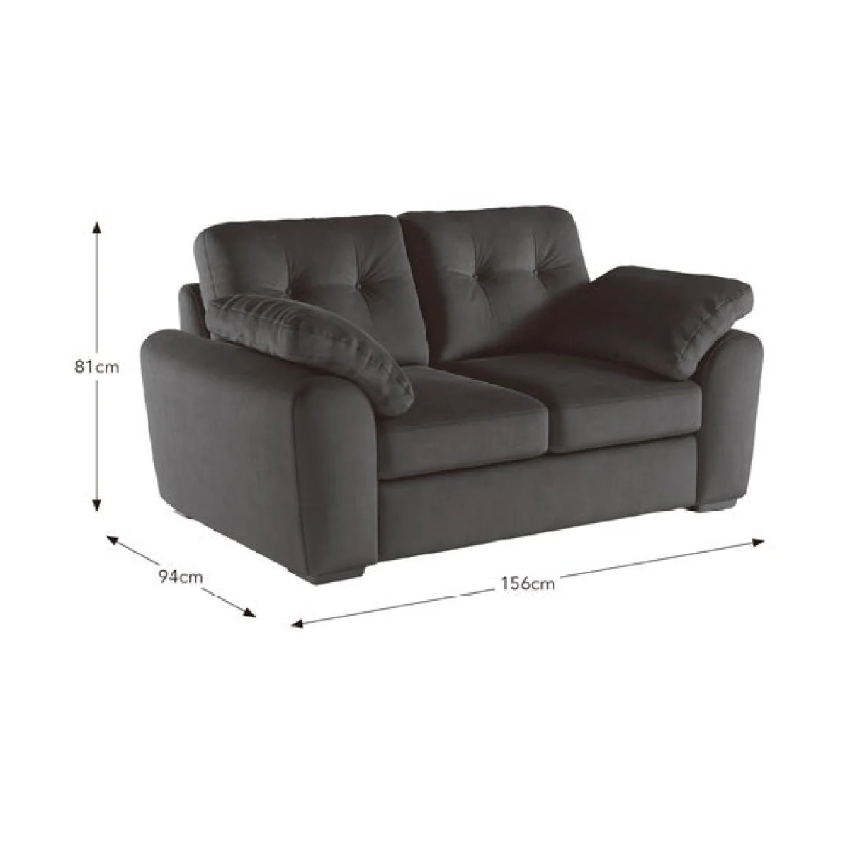 Milton Matte Velvet 2 Seater Sofa – image 8