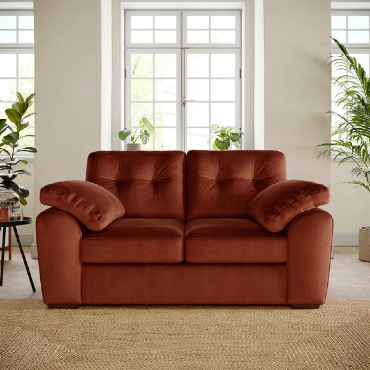 Milton Matte Velvet 2 Seater Sofa – image 1