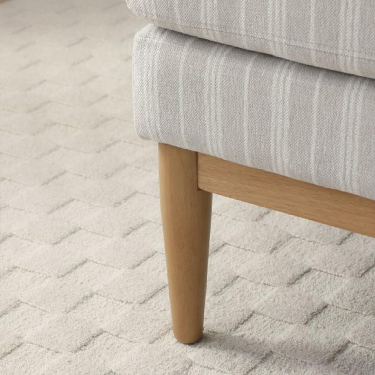 Zella Natural Striped Chenille 2 Seater Sofa – image 5
