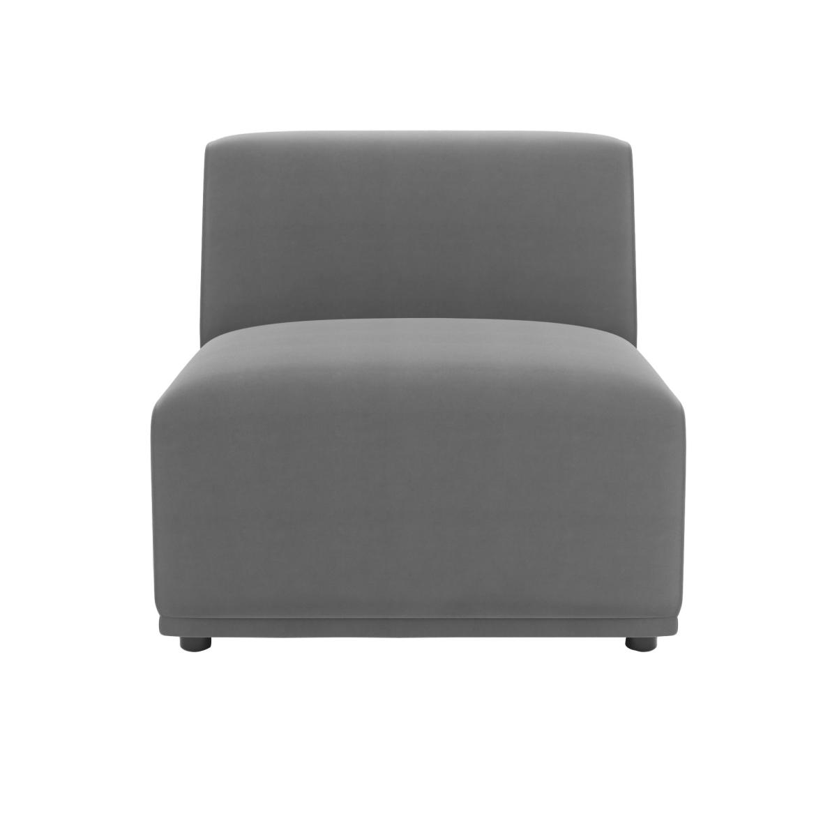 Modular Cruz Grey Velvet 3 Seater Sofa Steeple Grey – image 3