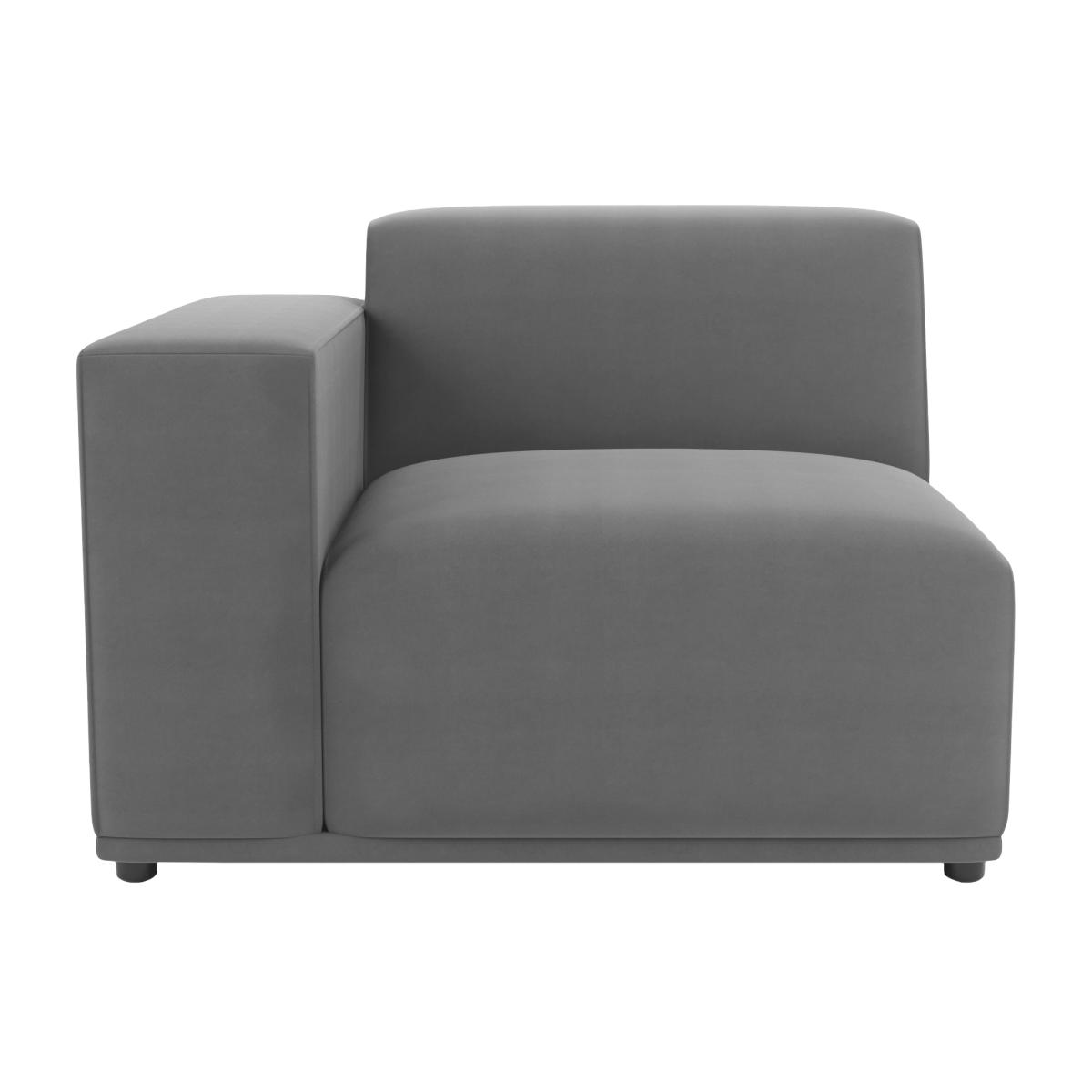 Modular Cruz Grey Velvet 3 Seater Sofa Steeple Grey – image 1