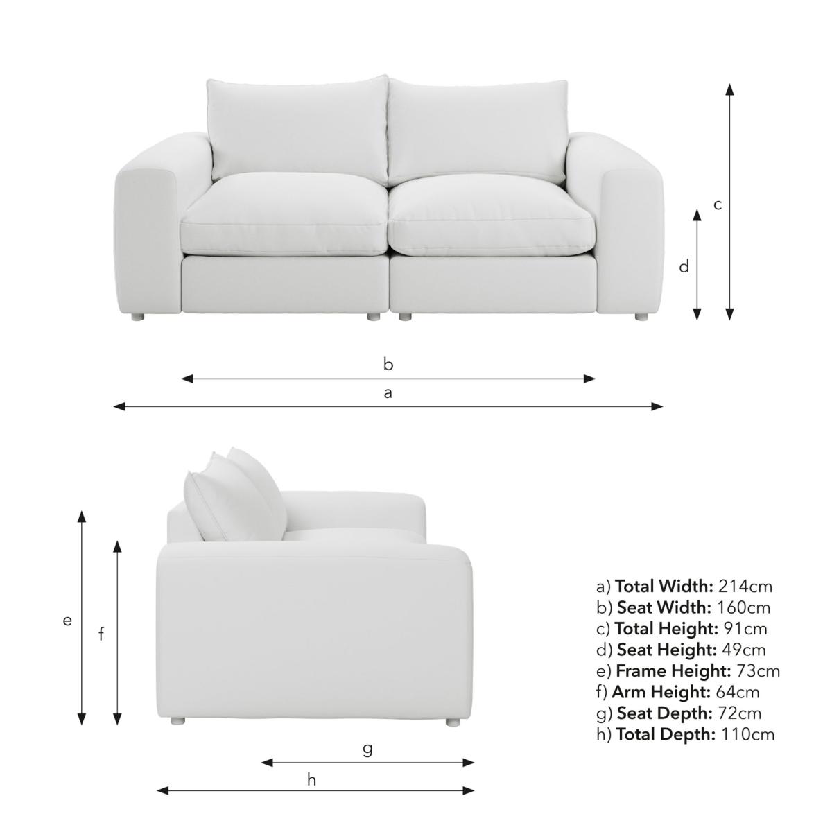Full Circle Austin Cosy Velvet 4 Seater Sofa Bottle Green – image 7