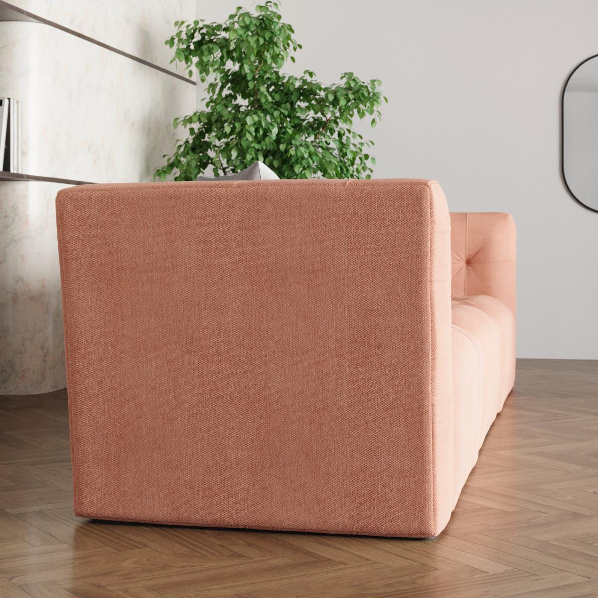 Modular Squish Clay Tonal Chenille 3 Seater Sofa Tonal Chenille Clay – image 6