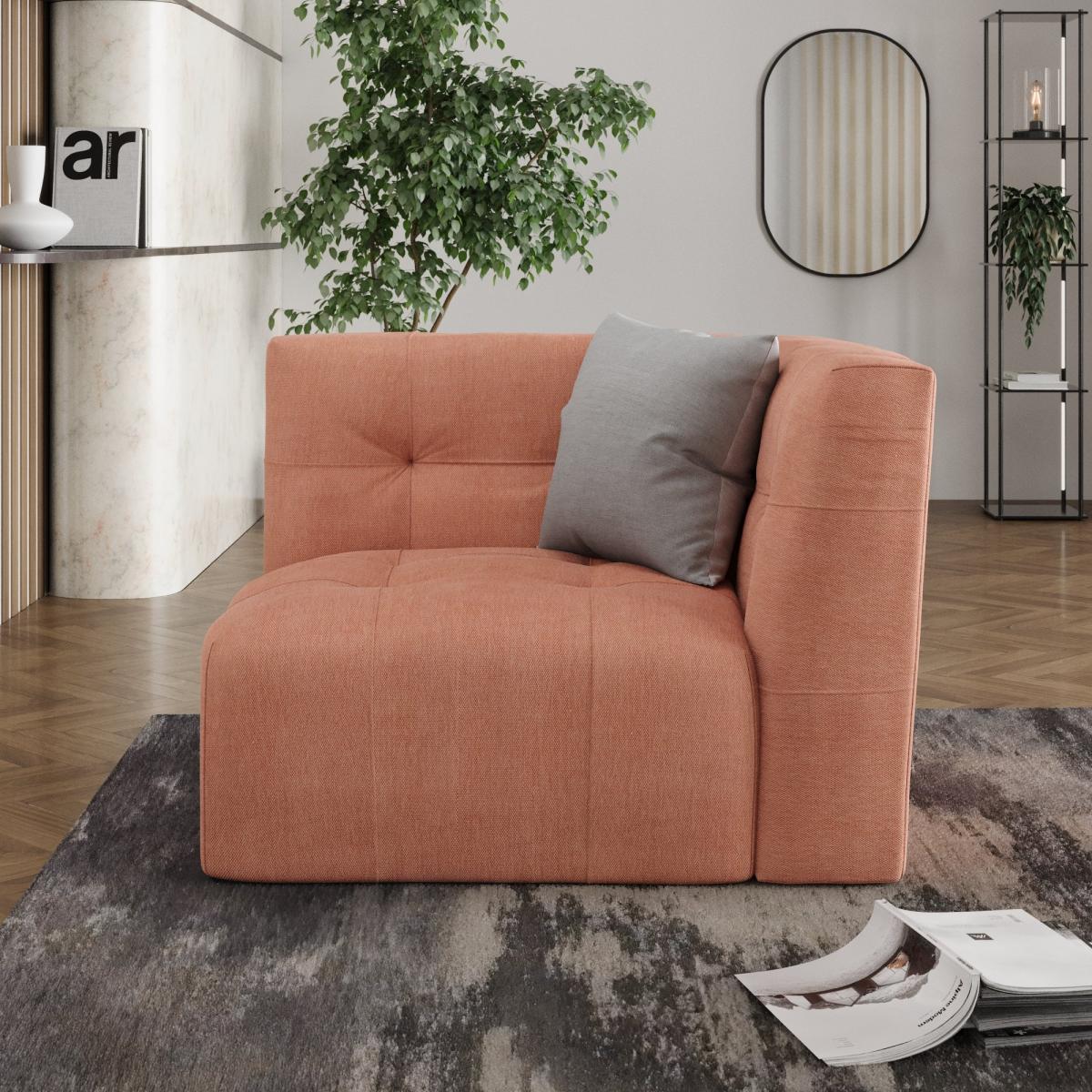 Modular Squish Clay Tonal Chenille 3 Seater Sofa Tonal Chenille Clay – image 7