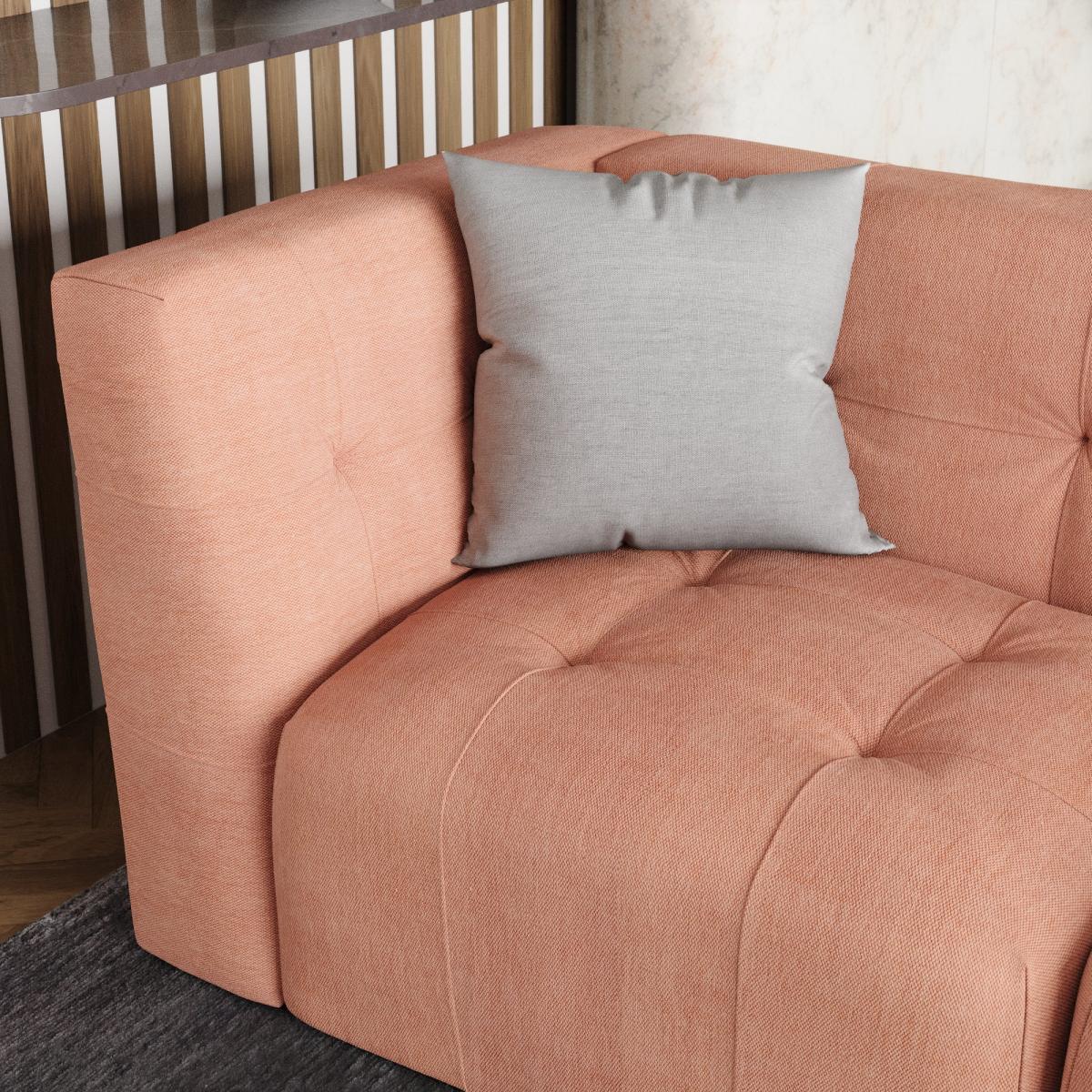 Modular Squish Clay Tonal Chenille 3 Seater Sofa Tonal Chenille Clay – image 1