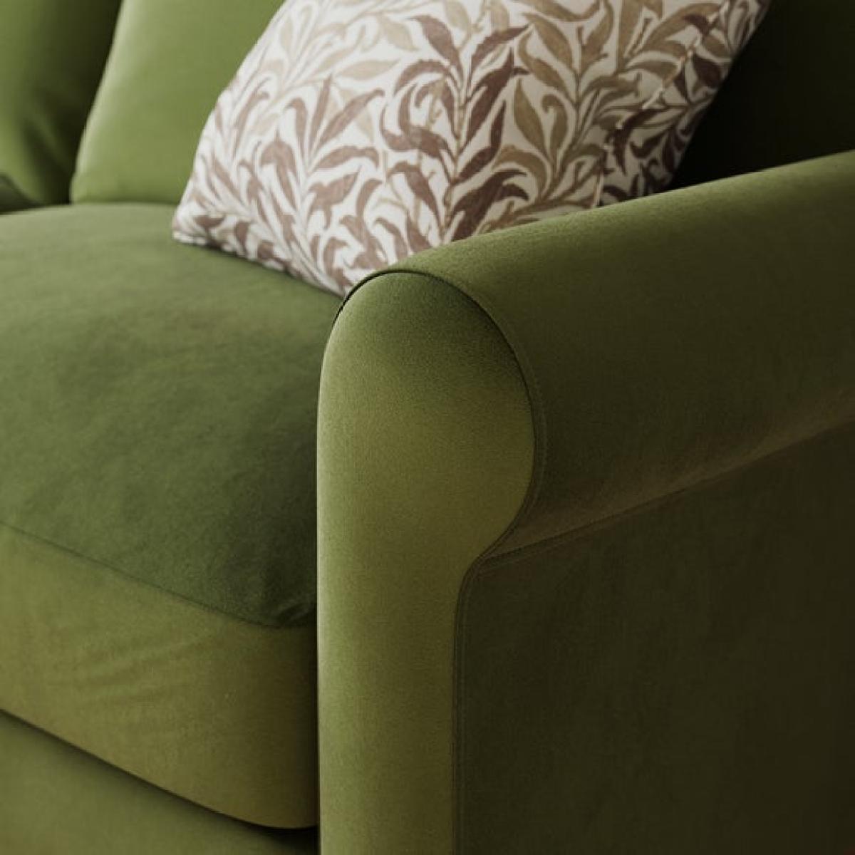 Maeve Compact Olive Velvet 2 Seater Sofa – image 4