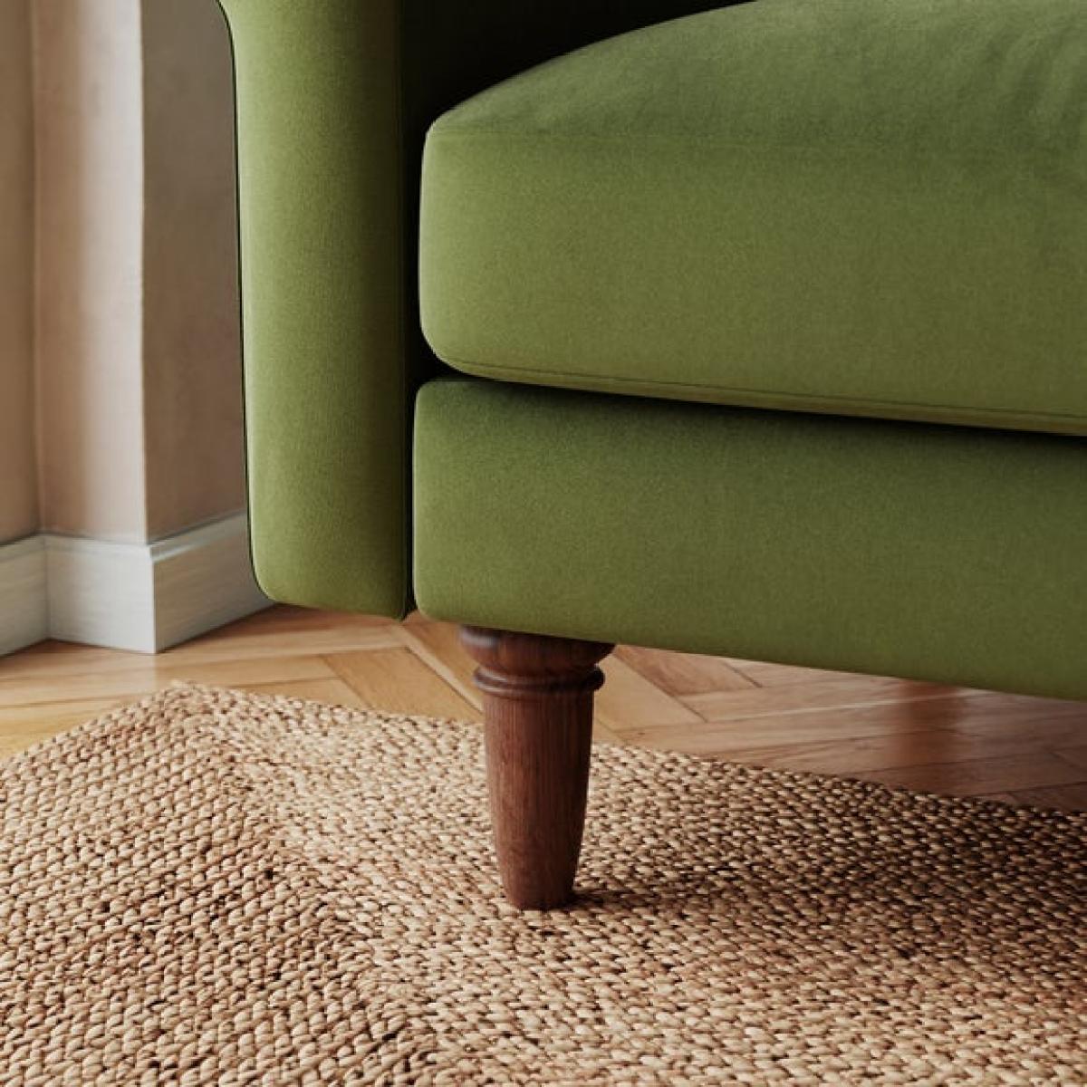 Maeve Compact Olive Velvet 2 Seater Sofa – image 5