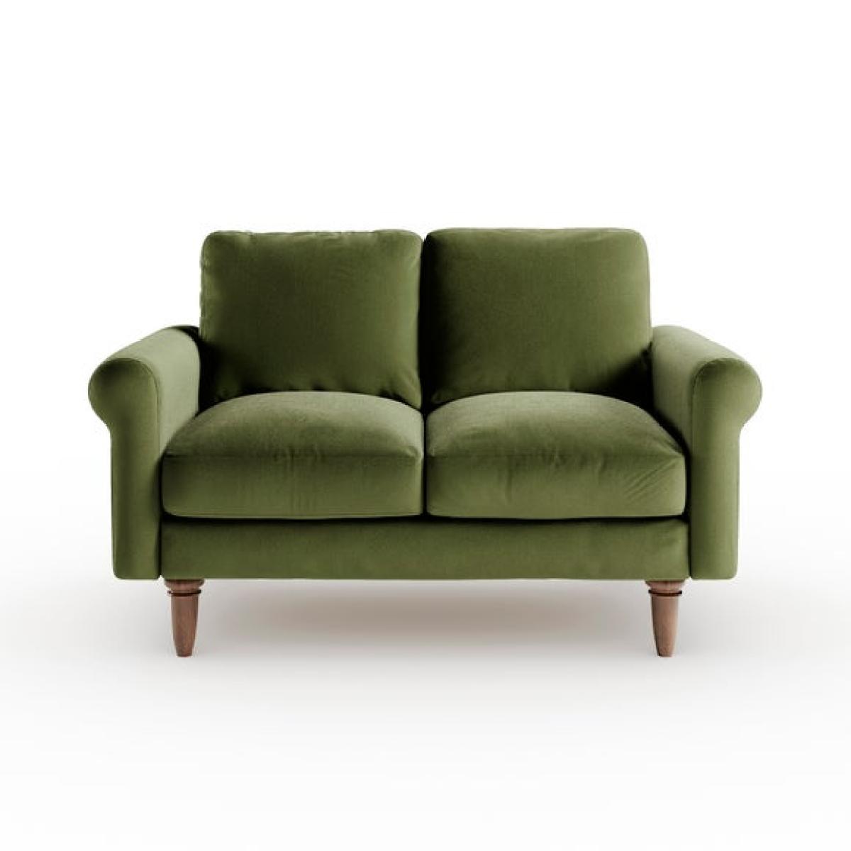 Maeve Compact Olive Velvet 2 Seater Sofa – image 6