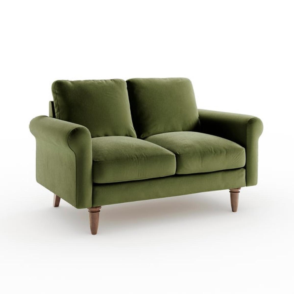 Maeve Compact Olive Velvet 2 Seater Sofa – image 7