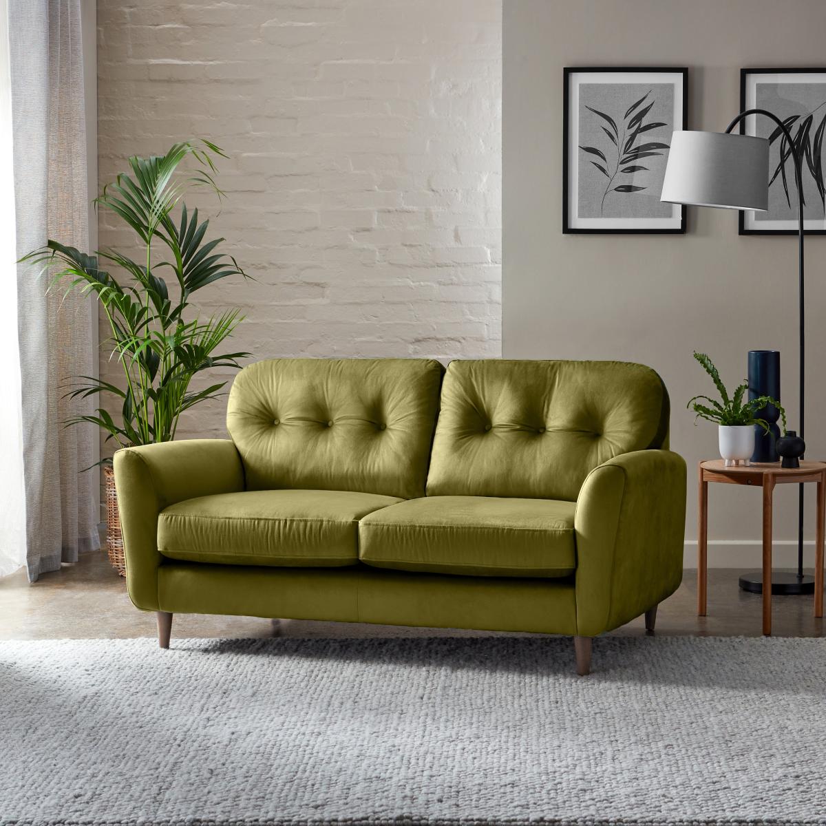 Return - Sven Opulent Velvet 2 Seater Sofa, Olive – image 3