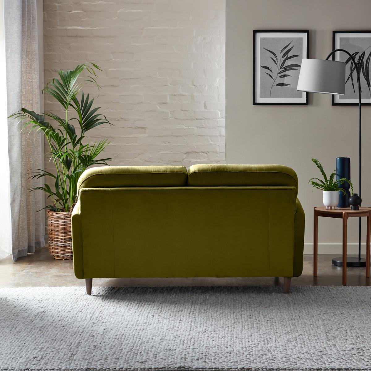 Return - Sven Opulent Velvet 2 Seater Sofa, Olive – image 4