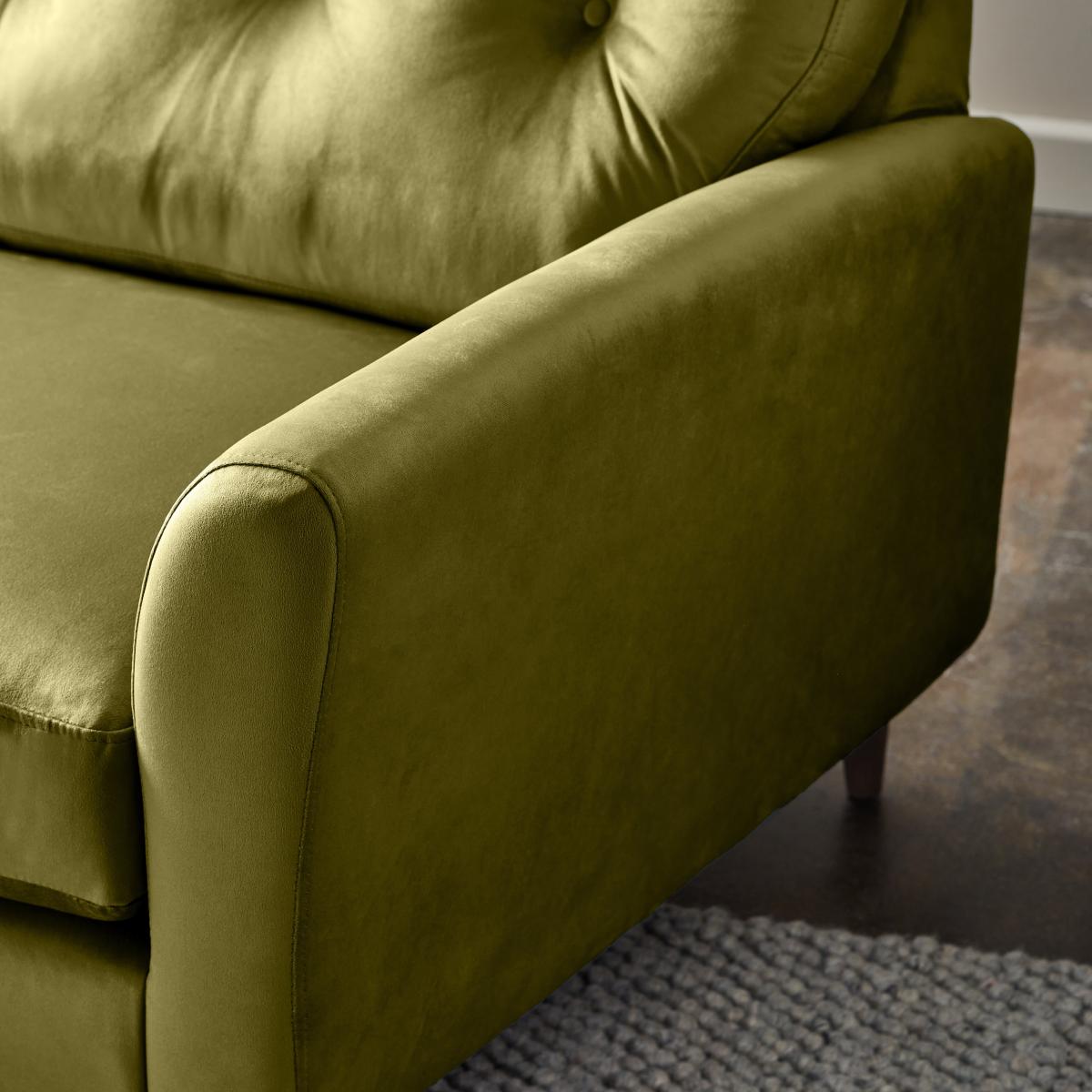 Return - Sven Opulent Velvet 2 Seater Sofa, Olive – image 5