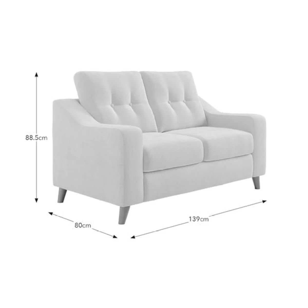 Baxter II Soft Texture Chenille 2 Seater Sofa – image 9